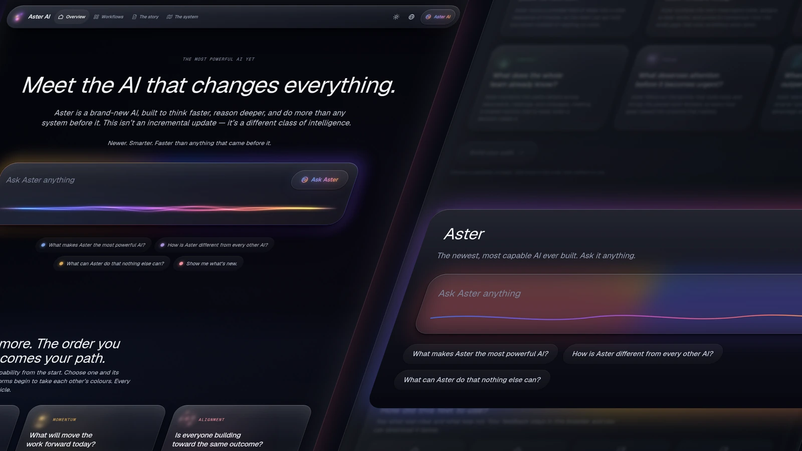 Aster — AI assistant · Website